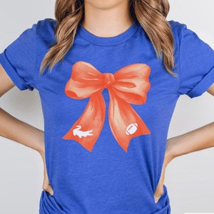 Gator Shirt Women Florida Football Bow Top, Girly Crewneck Sweatshirt, Unisex Florida Gator Matching Shirts Mommy and Me Tees, Kids Baby