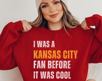 Kansas City Crewneck Sweatshirt Women, Vintage Kansas City Football Men, Varsity Kansas City Shirt Retro Womens Apparel Sweater Gift Him Her