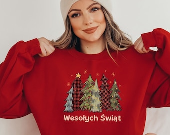Polish Christmas Sweatshirt Wesołych Świąt Polish Merry Christmas, Happy Holidays, Polish Gifts, Merry Christmas in Polish, Poland Polska
