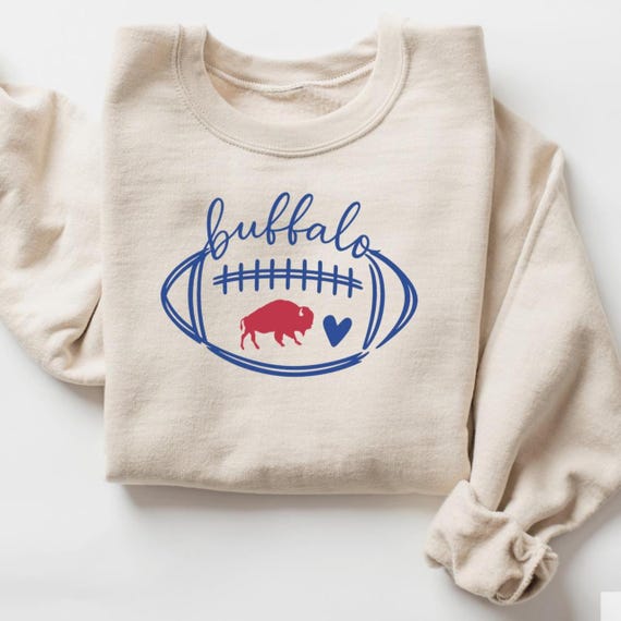 Buffalo Sweatshirts Women, Buffalo Football Crewneck, Cute Buffalo T-shirts, Trendy Buffalo Clothing Gift for Game Day Tee Football Sweaters