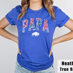 PAPA Shirt Buffalo Graphic Tee, Father's Day Gift, Patriotic Dad Shirt, Family Gift Idea, Papa T-Shirt Birthday Present