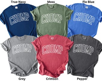 Chomp Collegiate Football T-Shirt, Vintage Gameday Shirt, Retro Comfort Colors® Matching Tee Christmas Gift