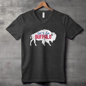 Let's Go Buffalo Shirt Women V-Neck, Buffalo Football Sweatshirts Kids, Toddler Buffalo T Shirts Men, Family Matching Shirts Buffalo NY Gift image 6