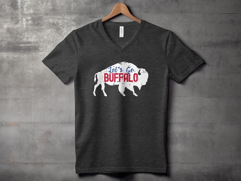 Let's Go Buffalo Shirt Women V-Neck, Buffalo Football Sweatshirts Kids, Toddler Buffalo T Shirts Men, Family Matching Shirts Buffalo NY Gift image 6