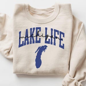 The Great Lakes Sweatshirt, Lake Life Michigan Sweater, Great Lakes Women, Lake Michigan Shirt Lake Life Shirt, Great Lakes Mens Clothing