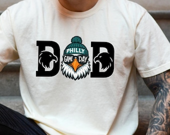 Dad Philadelphia Shirt, Unique Philly Football Game Day Apparel, Funny Eagle Tshirt Men Philadelphia Fan Gear, Gift for Philly Fan Dad Tees