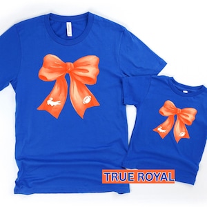 Gator Mommy and Me Tees, Florida Football Bow Top, Girly Crewneck Sweatshirt, Unisex Florida Fan Matching Shirts Gator Mom Shirt Kids Baby