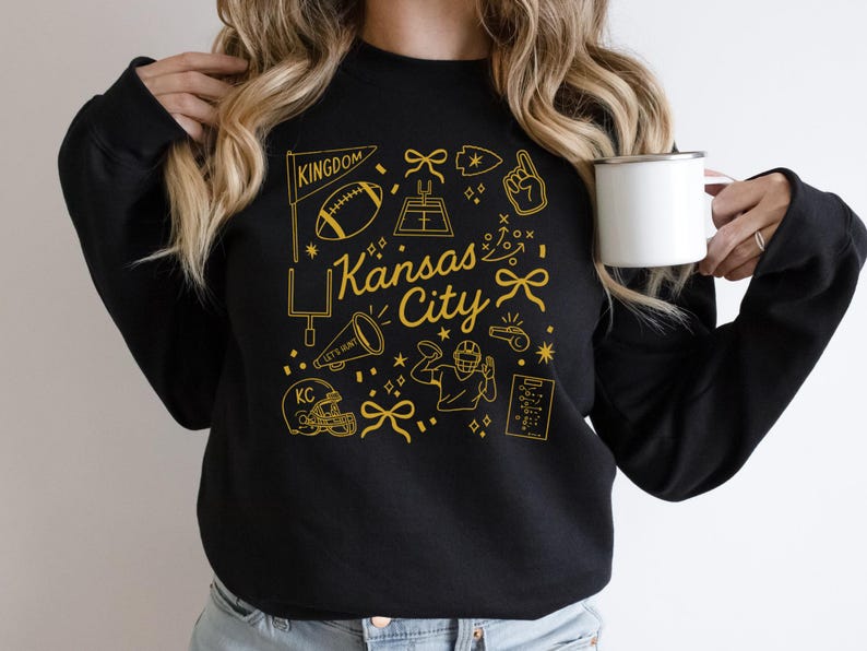 Kansas City Sweatshirt, Football Hoodie, Graphic Pullover, City Sportswear, Cozy Winter Fashion, Fan Gift Idea, Unisex Apparel