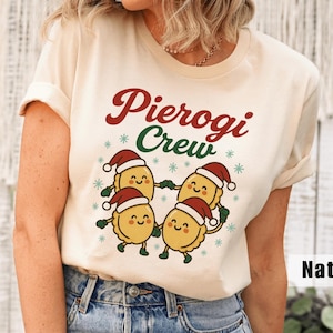 Vintage Pierogi Crew Shirts, Cute Pierogi Sweatshirts, Funny Pierogi Making Shirt, Retro Polish Christmas Gifts Women, Polish Family Shirts