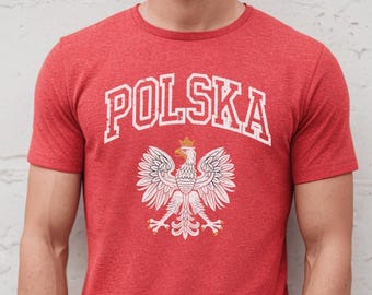 Vintage Polska Eagle Shirt, Retro Poland Heritage Shirt Men, Polish Pride Apparel Women