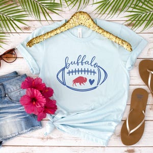 Buffalo Football Shirt, Buffalo Print Tee, Sports Fan T-Shirt, Game Day Outfit, Buffalo Football Apparel, Casual Graphic Top