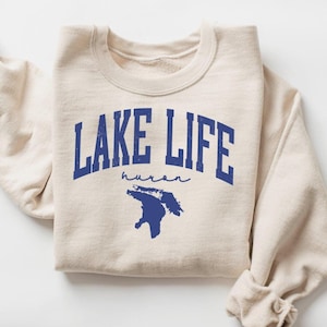 Lake Life Sweatshirt, Lake Huron T-Shirt, The Great Lakes Sweatshirt, Great Lakes Women, Great Lakes Mens Clothing Lake Gift UP Michigan