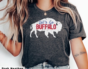 Vintage Let's Go Buffalo Shirt Women, Men, Retro Buffalo Football Crewneck, Funny Apparel Gifts