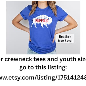 Let's Go Buffalo Shirt Women V-Neck, Buffalo Football Sweatshirts Kids, Toddler Buffalo T Shirts Men, Family Matching Shirts Buffalo NY Gift image 4
