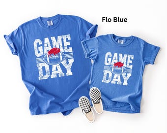 Vintage Buffalo Game Day Family Shirt, Comfort Colors® Football Tee, Retro Matching Group Fan Gift