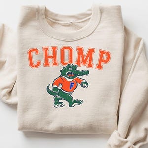 Funny Gator Shirt Men, Chomp Florida Sweatshirt, Women Football University Shirts, Fl Women&#39;s Apparel, Florida Football T-shirt Men&#39;s Tees