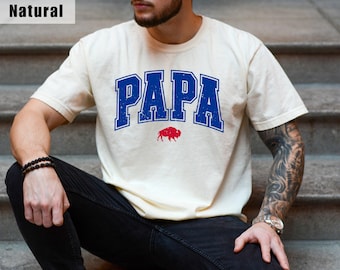 Papa Buffalo Sweatshirt Dad, Vintage Buffalo Football Sweatshirt Buffalo Crewneck Men Buffalo Football Sweater Fathers Day Buffalo Fan Shirt