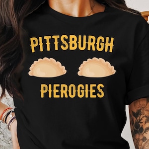 Funny Pittsburgh Baseball Shirt Women, Pittsburgh Pierogies Race Crewneck, Cute PGH Shirts, Western PA Apparel Gift Funny Pittsburgh Tshirt