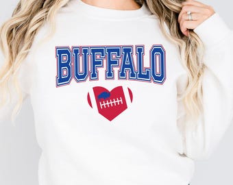 Vintage Buffalo Football Sweatshirt, Buffalo Shirt Women, Buffalo Crewneck Sweatshirts Men, Buffalo Football Sweater Kids, Buffalo Fan Shirt