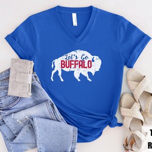Let's Go Buffalo Shirt Women V-Neck, Buffalo Football Sweatshirts Kids, Toddler Buffalo T Shirts Men, Family Matching Shirts Buffalo NY Gift image 2