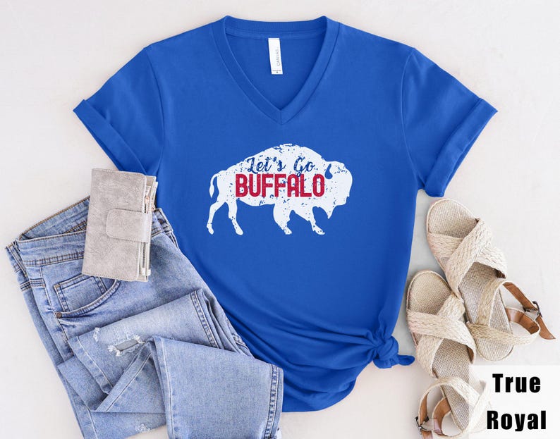 Let's Go Buffalo Shirt Women V-Neck, Buffalo Football Sweatshirts Kids, Toddler Buffalo T Shirts Men, Family Matching Shirts Buffalo NY Gift image 2