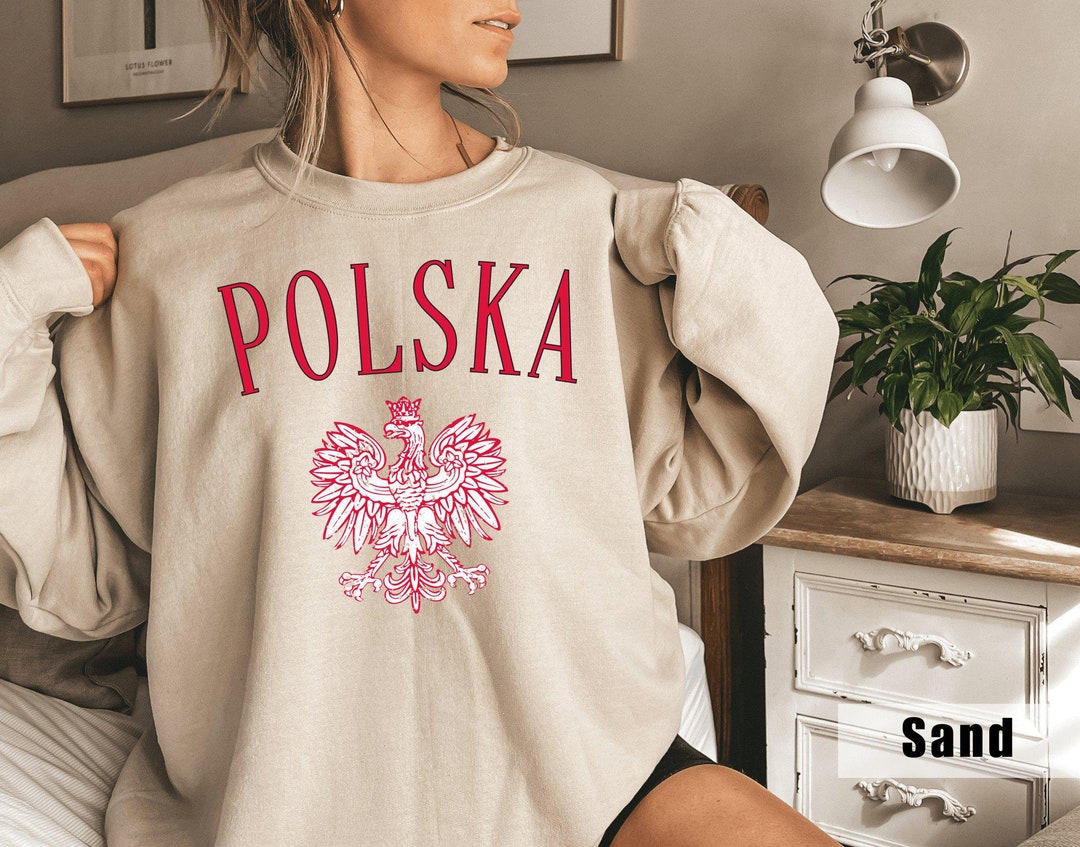 Tribal T-Shirts - Maglietta Donna Con Aquila Polacca E Bandiera Polska - 100% Cotone, Vestibilità Aderente