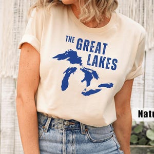 The Great Lakes Shirt Women, Men&#39;s Lake Michigan Sweater Gift, Great Lakes Sweatshirt Lake Erie Tee, Lake Superior Gift, Huron, Ontario