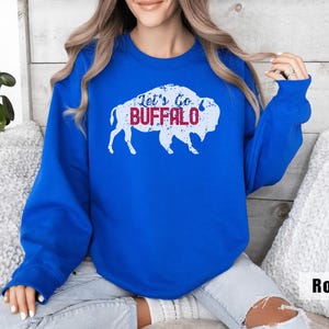 Let's Go Buffalo Shirt Women V-Neck, Buffalo Football Sweatshirts Kids, Toddler Buffalo T Shirts Men, Family Matching Shirts Buffalo NY Gift image 3