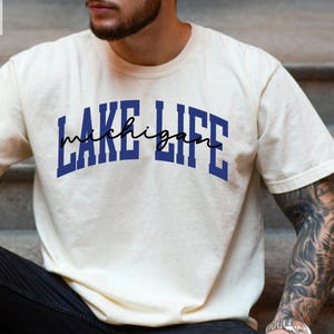 Lake Life Michigan Shirt, The Great Lakes Sweatshirt, Unsalted and Shark Free Shirt, Great Lakes Women,  Lake Life Shirt, Great Lakes Mens