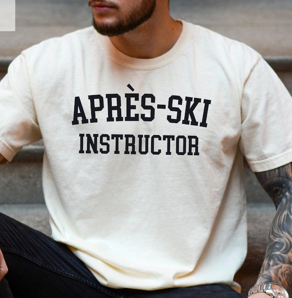 Apres-ski Instructor Sweater, Funny Men's Ski Sweatshirt, Retro