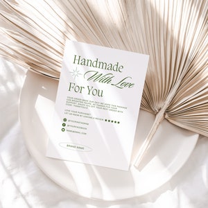 Editable Thank You Card Canva Template Printable Thank For Your Purchase Card Package Insert Thank You For Your Order Small Business