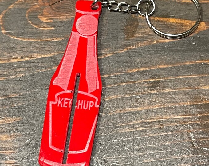 Ketchup Lovers Squeeze Keychain Etsy