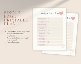 Postpartum Plan for New Moms