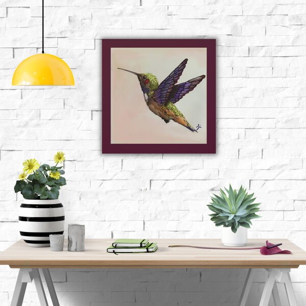 Hummingbird Painting Etsy