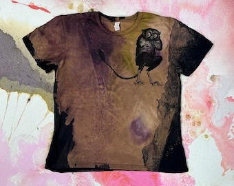 Acid Washed Tarsier T-shirt Size Large