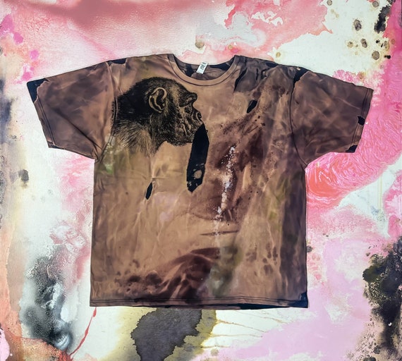 Acid Washed Chimpanzee Print Size 2XL