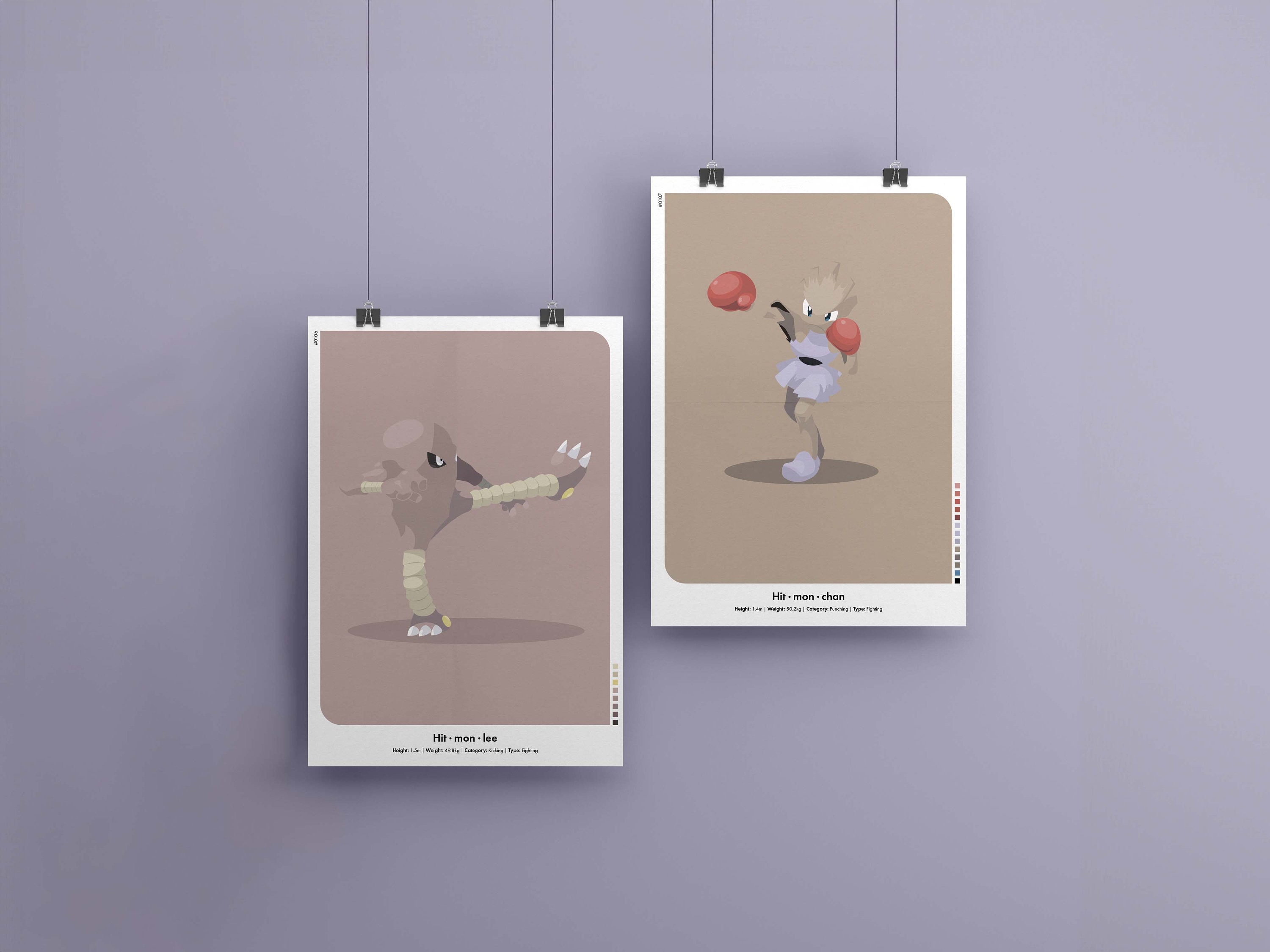 Hitmonlee & Hitmonchan Easy Pokemon Cross Stitch Pattern -  Israel