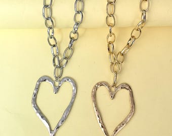 Female Casual Versatile Big Heart Necklace