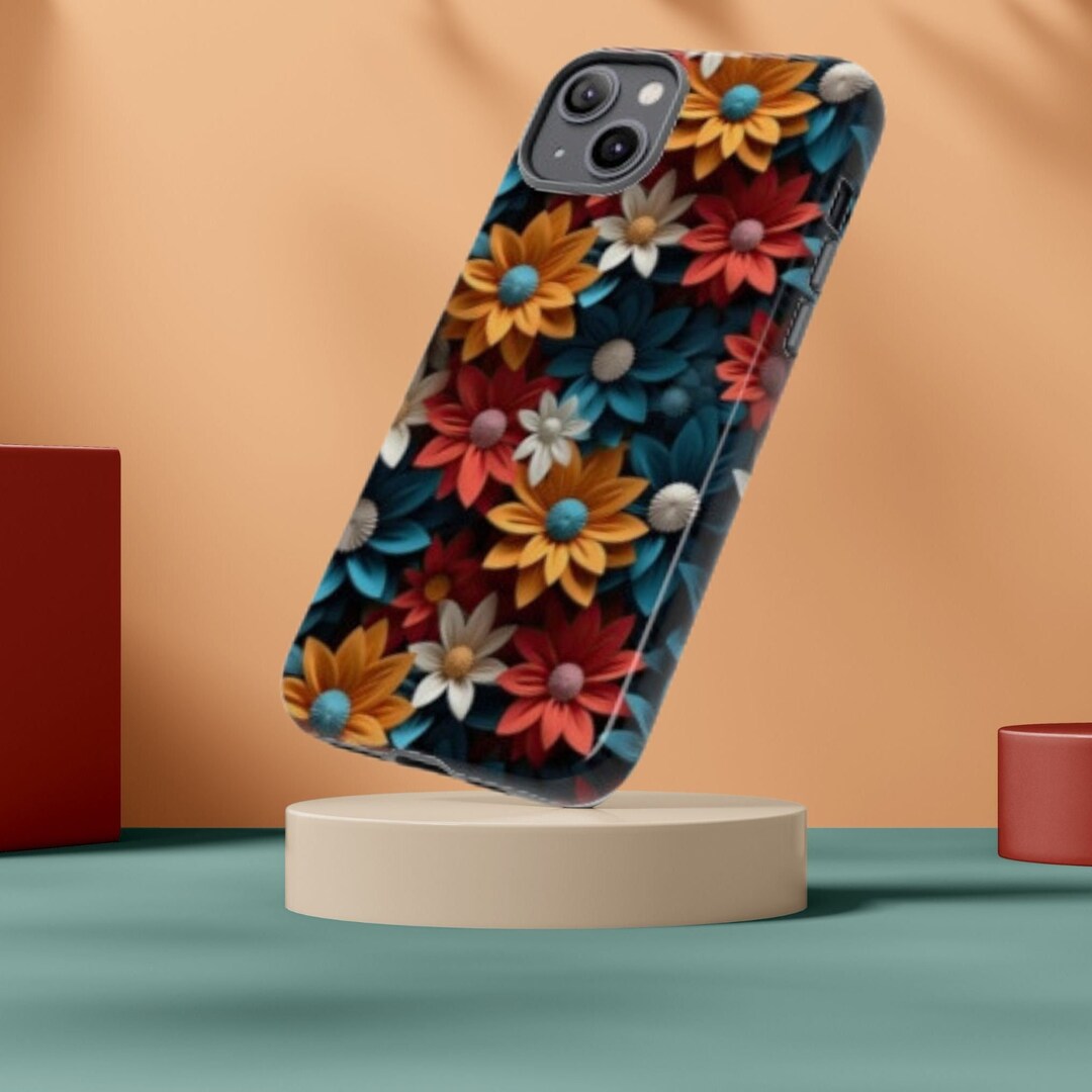 3D Retro Flower Phone Case Cute Phone Case Fall Phone Case Etsy