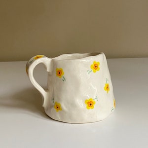Autumn Mug | Dainty |handmade Ceramic Hand Painted | Orange & Yellow ...