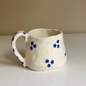 Blue Dreams Mug | Dainty Flowers  — Handmade Ceramic Hand Painted