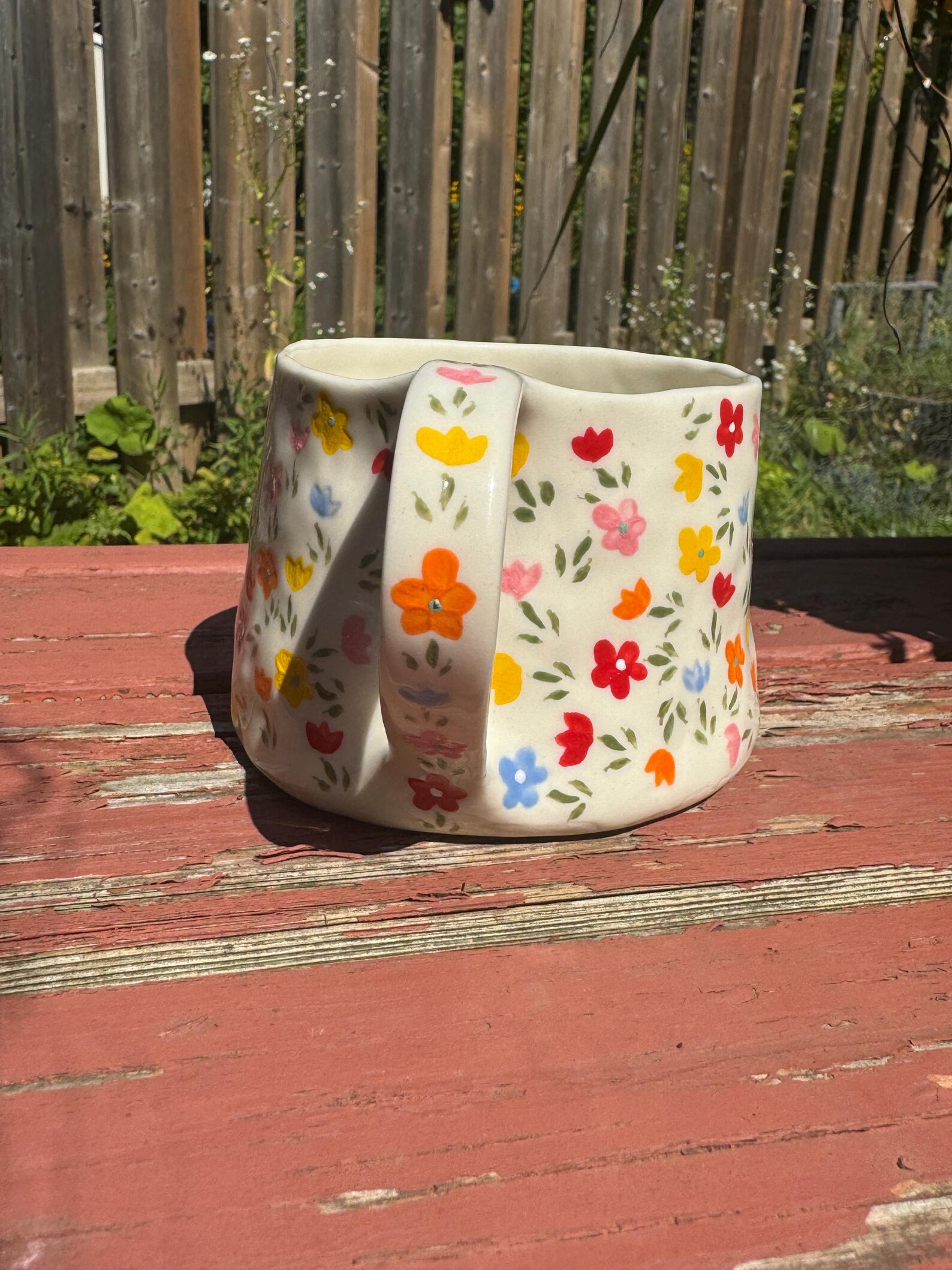 Dainty Flower Mug — Handmade Ceramic Hand Painted Gift - Etsy