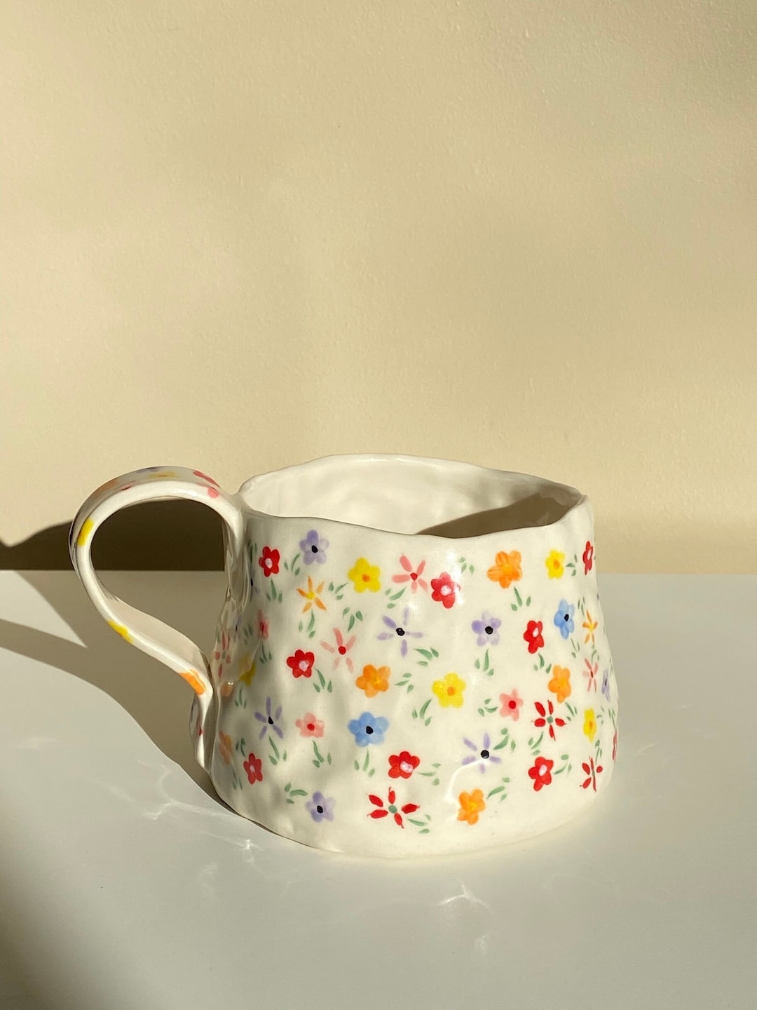 Fairy Wildflower — Handmade Ceramic Ditsy Flower Mug | Cup Cappuccino ...