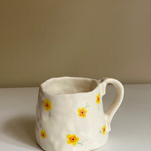 Autumn Mug | Dainty |handmade Ceramic Hand Painted | Orange & Yellow ...