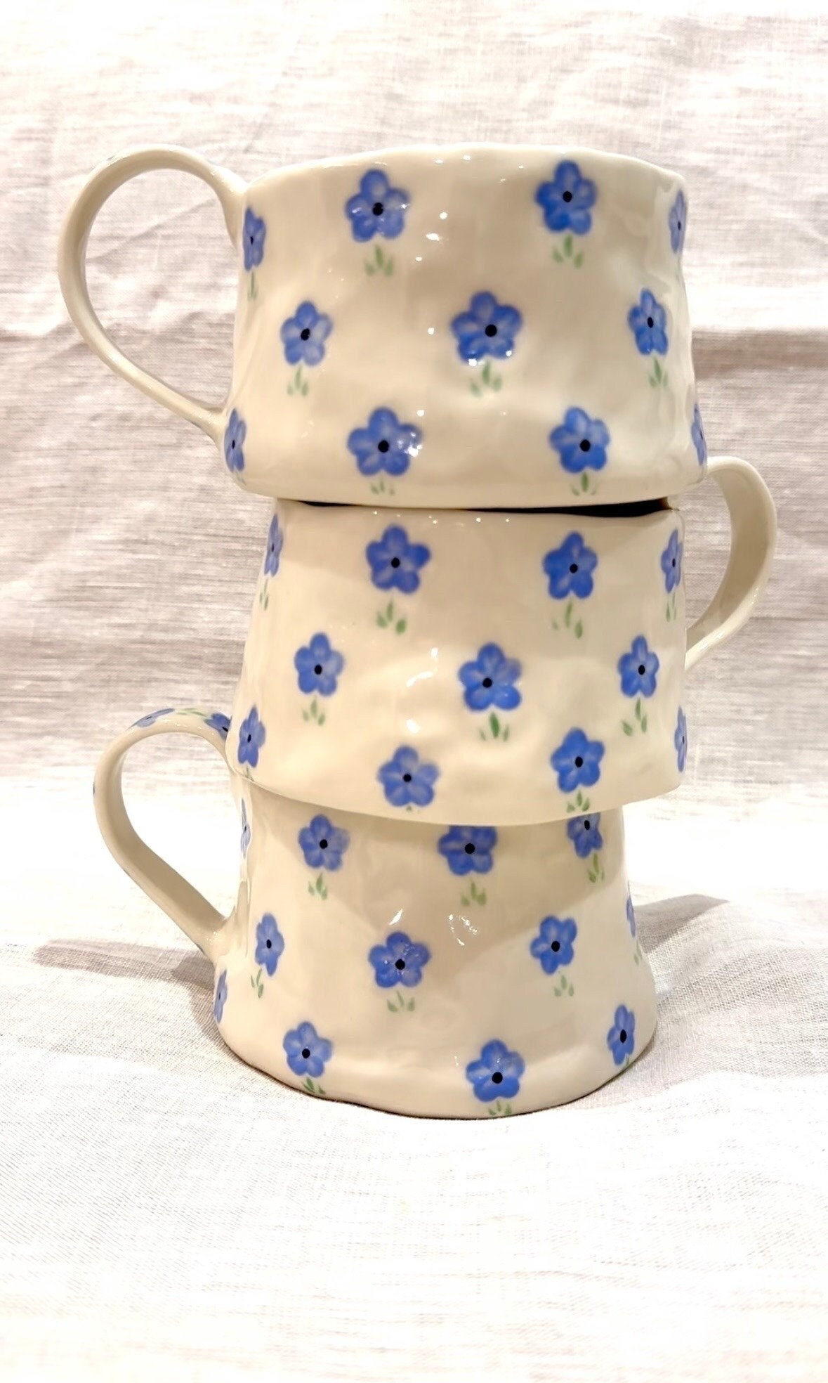 Periwinkle Flower — Handmade Ceramic Mug | Hand Painted Dainty | Gift ...