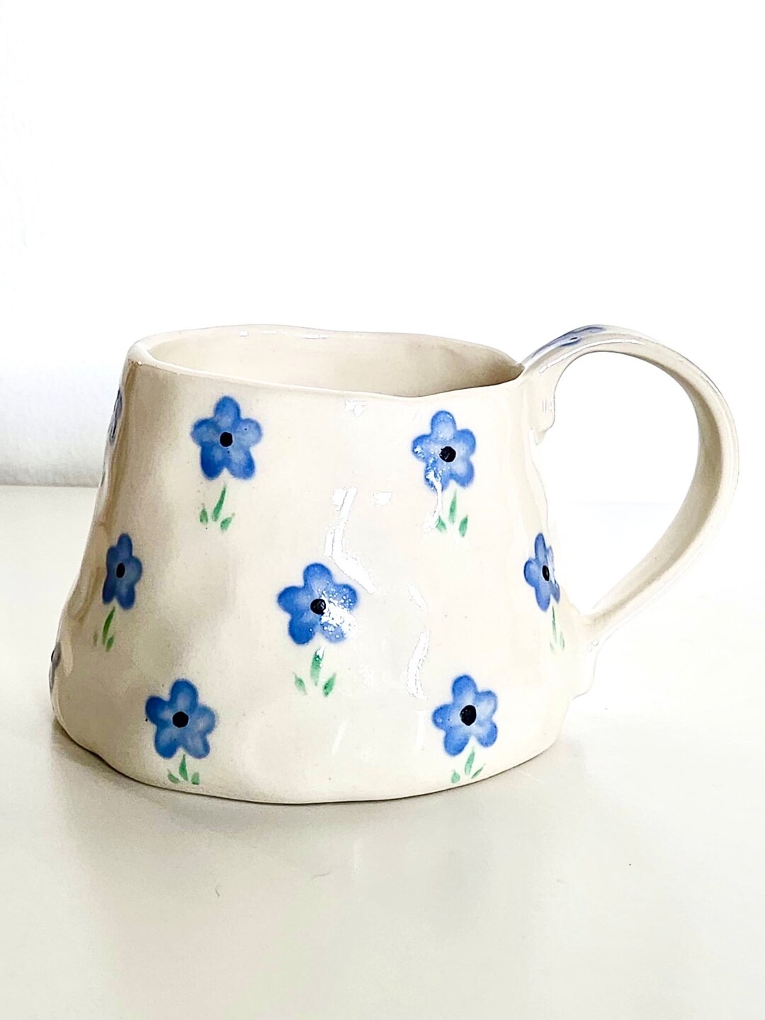 Periwinkle Flower — Handmade Ceramic Mug | Hand Painted Dainty | Gift ...