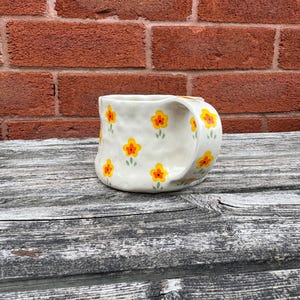 Autumn Mug | Dainty |handmade Ceramic Hand Painted | Orange & Yellow ...