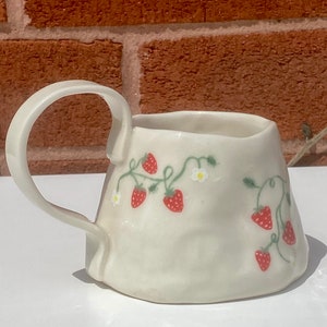 Wild Strawberries — Handmade Dainty Ceramic Mug