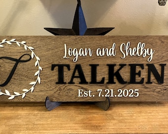 Family Name Sign, Wedding Gift, Anniversary, 3D Wood Sign, Cottage, Rustic Decor, Farmhouse, Home, Personalized Welcome