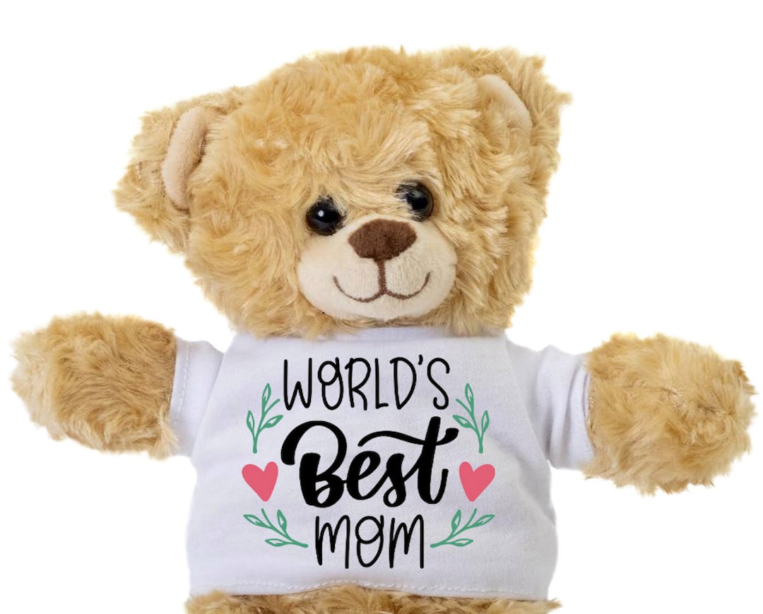 World's Best Mom, Mother's Day Teddy Bear, Mom Teddy Bear, Plush